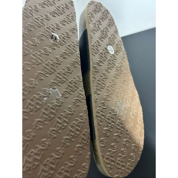 Mad Love Kali Womens 11 Black Double Strap Buckle Adjust Cushion Slide Sandals - Picture 3 of 5